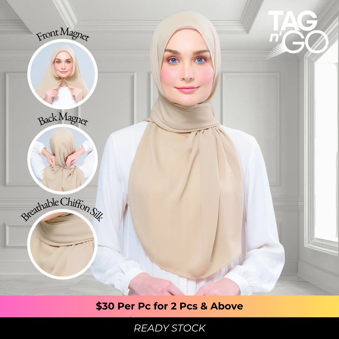 Instant Tag n' Go Shawl | Chiffon Silk in Blonde