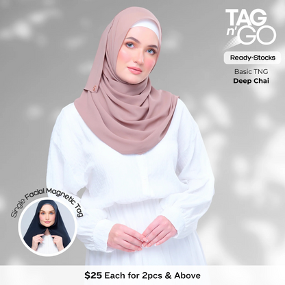 Basic Tag & Go | Heavy Chiffon in Deep Chai