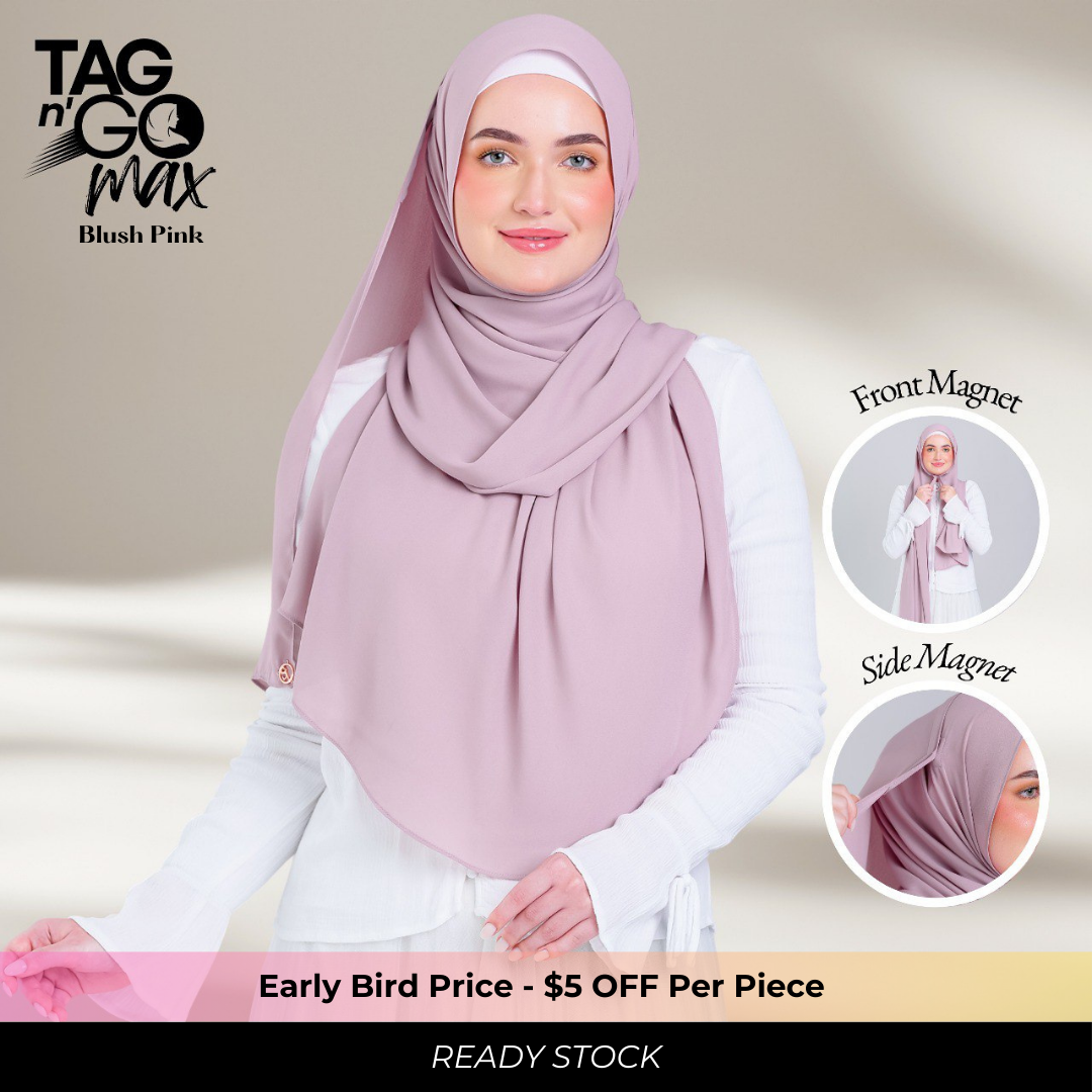 Tag n' Go Max [2M] | Premium Korean Chiffon in Blush Pink