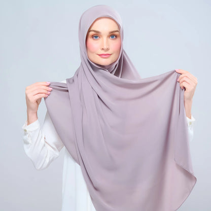 Instant Tag n' Go Shawl | Chiffon Silk in Ash Taupe