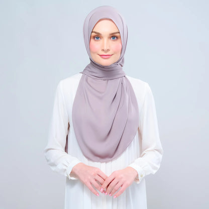 Instant Tag n' Go Shawl | Chiffon Silk in Ash Taupe