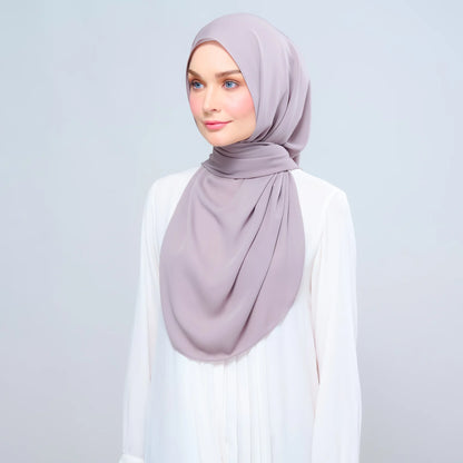 Instant Tag n' Go Shawl | Chiffon Silk in Ash Taupe