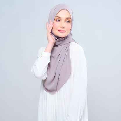 Instant Tag n' Go Shawl | Chiffon Silk in Ash Taupe