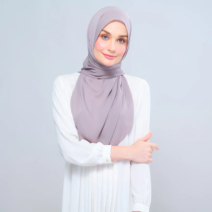 Instant Tag n' Go Shawl | Chiffon Silk in Ash Taupe