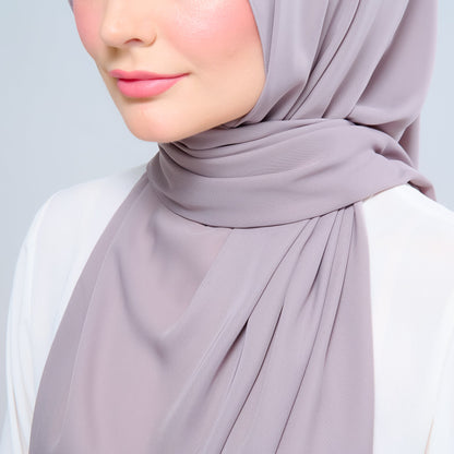 Instant Tag n' Go Shawl | Chiffon Silk in Ash Taupe