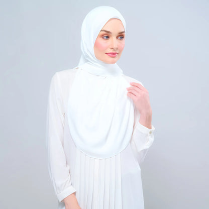 Instant Tag n' Go Shawl | Chiffon Silk in Ivory White