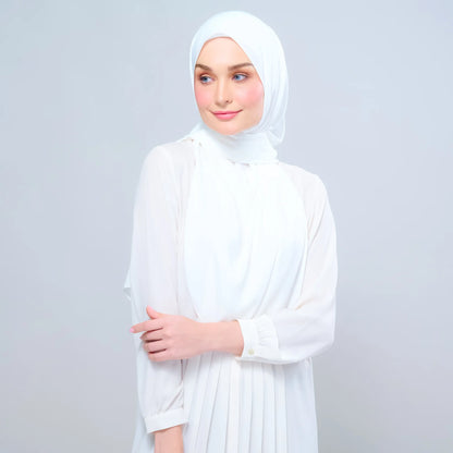 Instant Tag n' Go Shawl | Chiffon Silk in Ivory White