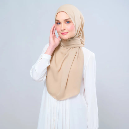 Instant Tag n' Go Shawl | Chiffon Silk in Latte