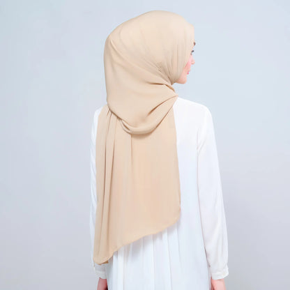 Instant Tag n' Go Shawl | Chiffon Silk in Latte