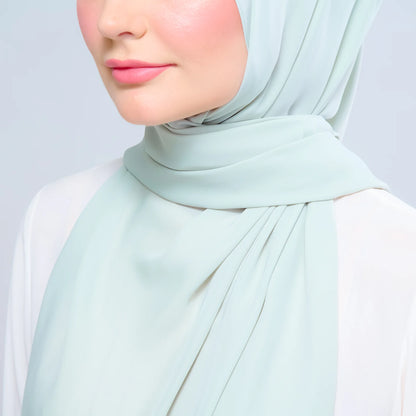 Instant Tag n' Go Shawl | Chiffon Silk in Pistachio Green