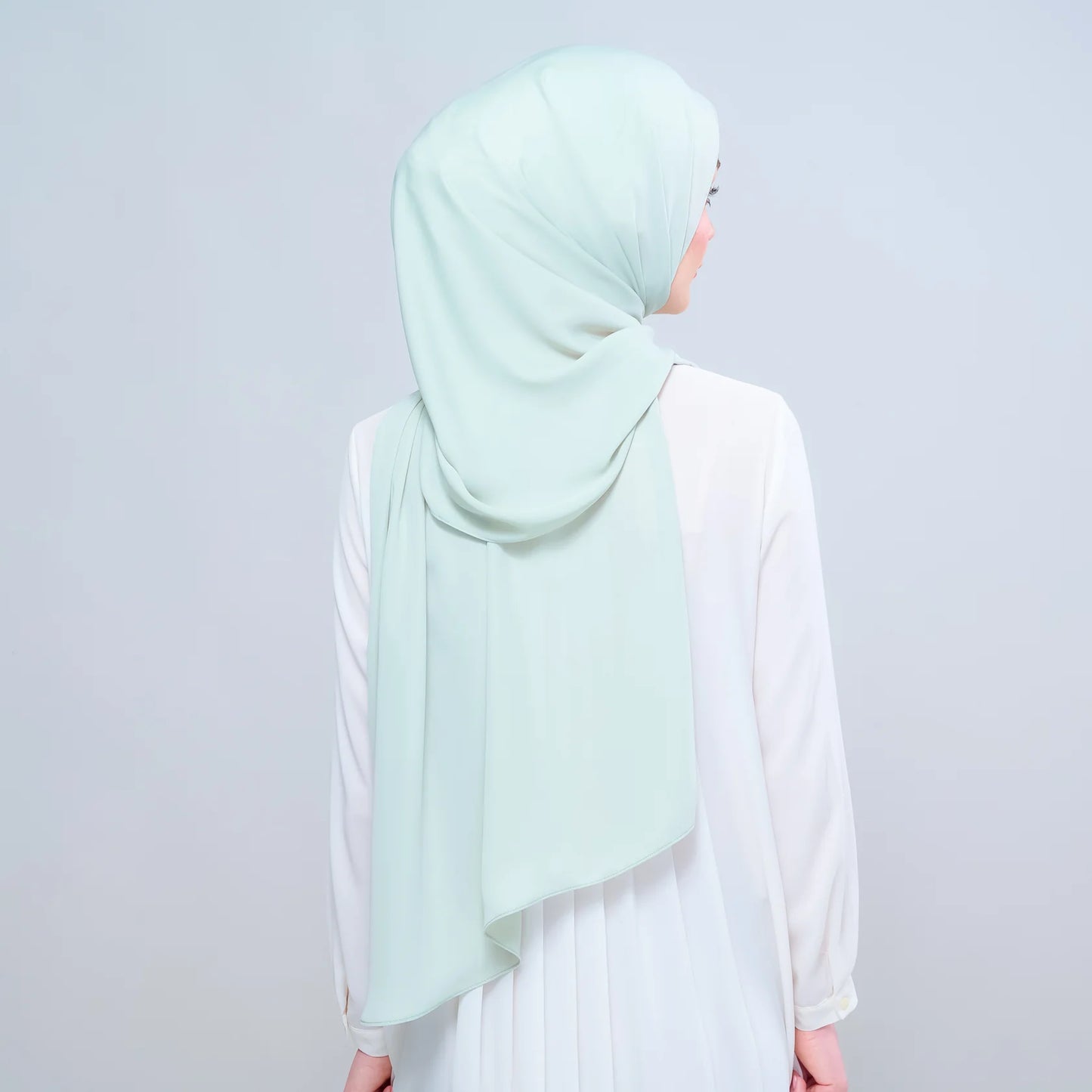 Instant Tag n' Go Shawl | Chiffon Silk in Pistachio Green