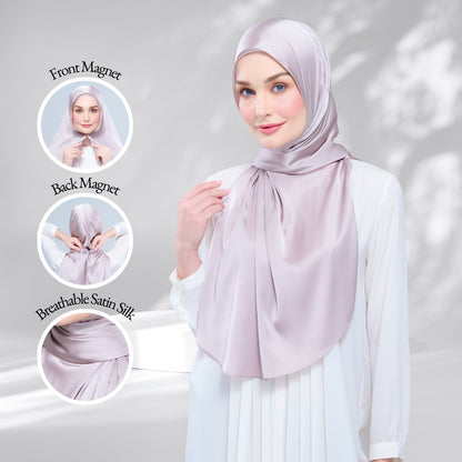 Instant Tag n' Go Shawl | Satin Silk in Cool Taupe