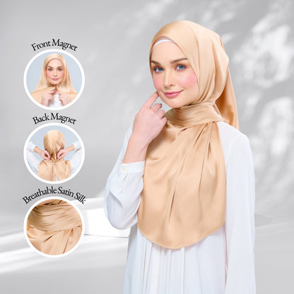 Instant Tag n' Go Shawl | Satin Silk in Gold