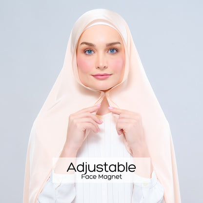 Instant Tag n' Go Shawl | Satin Silk in Soft Apricot