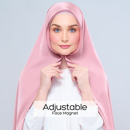 Instant Tag n' Go Shawl | Satin Silk in Dusty Pink