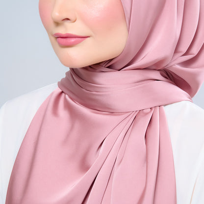 Instant Tag n' Go Shawl | Satin Silk in Dusty Pink