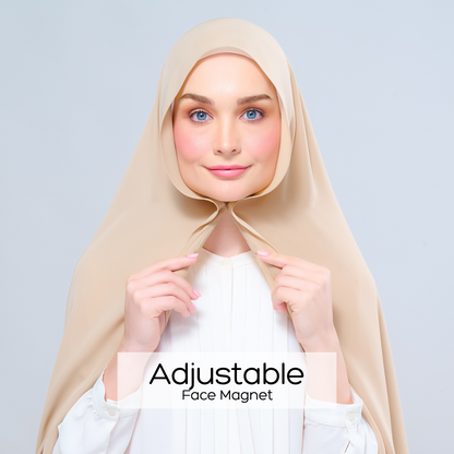 Instant Tag n' Go Shawl | Chiffon Silk in Latte