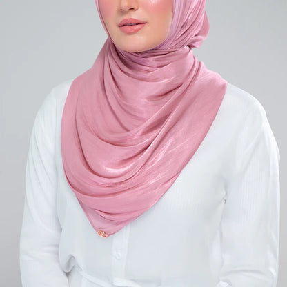 Raia Shawl | Ironless Shimmer in Dusty Rose