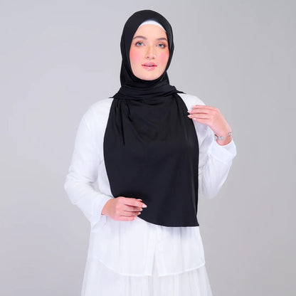 Instant Tag n' Go Shawl | Ribbed Jersey in Black