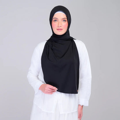 Instant Tag n' Go Shawl | Ribbed Jersey in Black