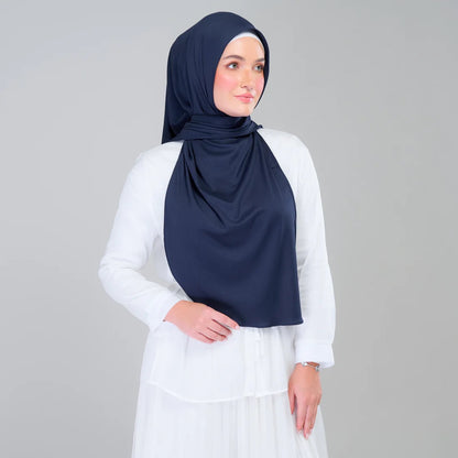 Instant Tag n' Go Shawl | Ribbed Jersey in Deep Blue