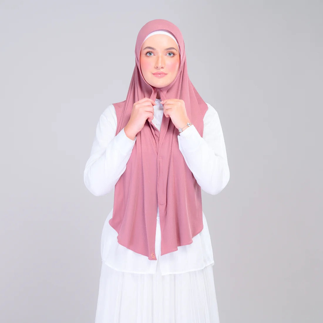 Instant Tag n' Go Shawl | Ribbed Jersey in Dusty Berry