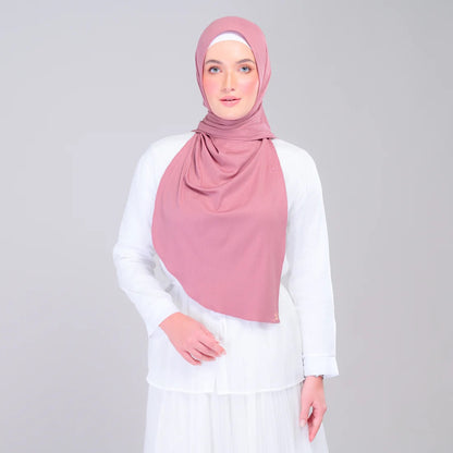 Instant Tag n' Go Shawl | Ribbed Jersey in Dusty Berry