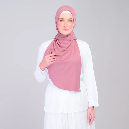 Instant Tag n' Go Shawl | Ribbed Jersey in Dusty Berry