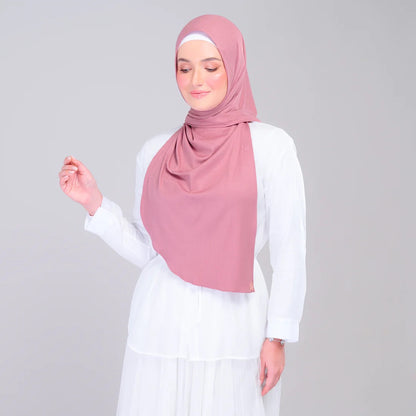 Instant Tag n' Go Shawl | Ribbed Jersey in Dusty Berry