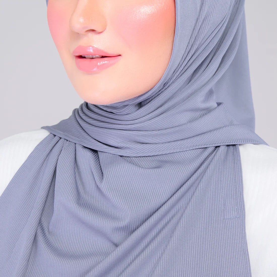 Instant Tag n' Go Shawl | Ribbed Jersey in Iron Grey