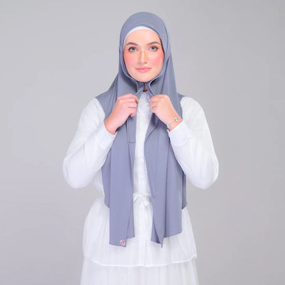 Instant Tag n' Go Shawl | Ribbed Jersey in Iron Grey