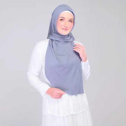 Instant Tag n' Go Shawl | Ribbed Jersey in Iron Grey