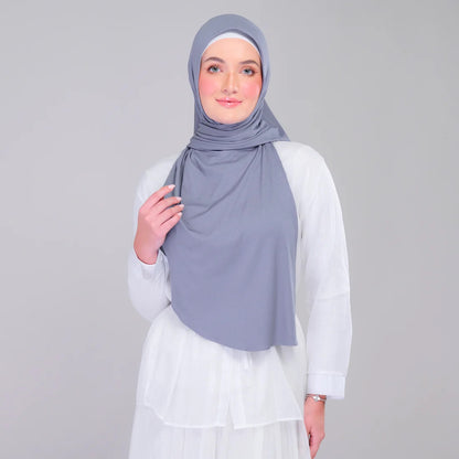 Instant Tag n' Go Shawl | Ribbed Jersey in Iron Grey