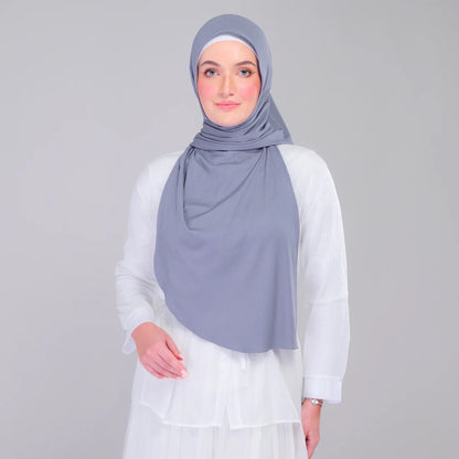 Instant Tag n' Go Shawl | Ribbed Jersey in Iron Grey