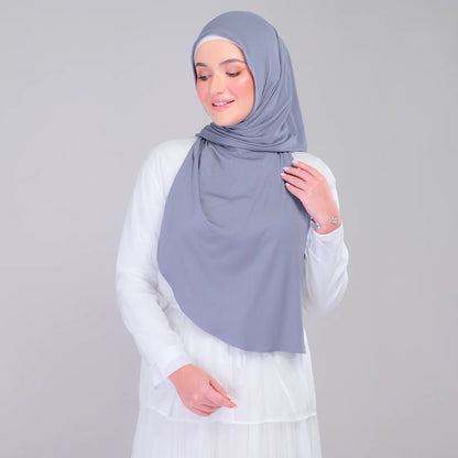 Instant Tag n' Go Shawl | Ribbed Jersey in Iron Grey