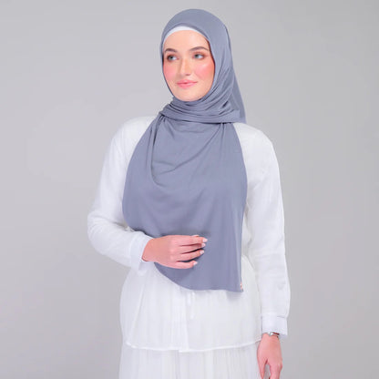 Instant Tag n' Go Shawl | Ribbed Jersey in Iron Grey