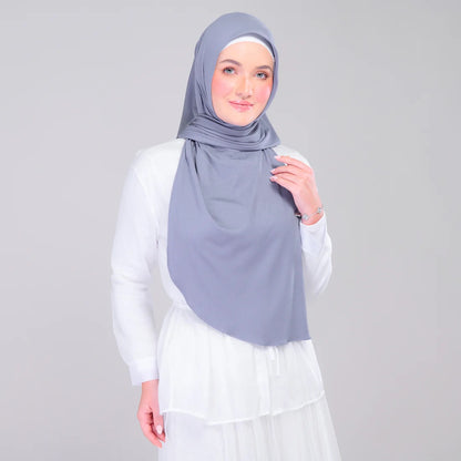 Instant Tag n' Go Shawl | Ribbed Jersey in Iron Grey