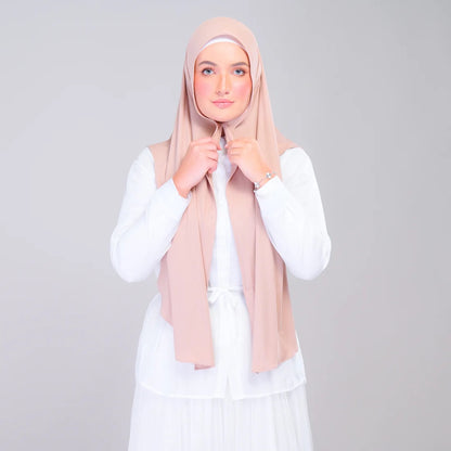 Instant Tag n' Go Shawl | Ribbed Jersey in Khaki