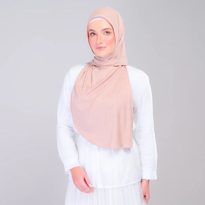 Instant Tag n' Go Shawl | Ribbed Jersey in Khaki