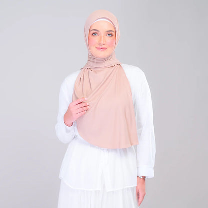 Instant Tag n' Go Shawl | Ribbed Jersey in Khaki