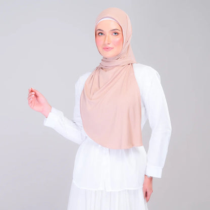 Instant Tag n' Go Shawl | Ribbed Jersey in Khaki