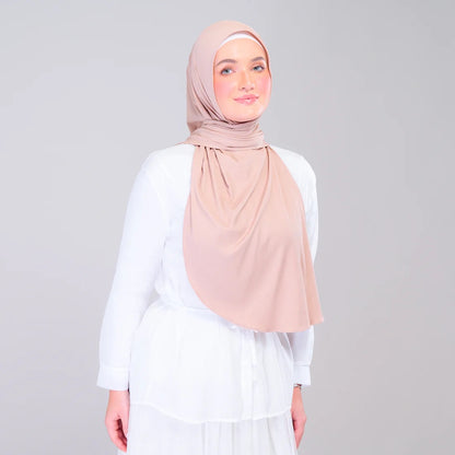 Instant Tag n' Go Shawl | Ribbed Jersey in Khaki