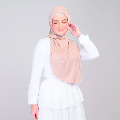 Instant Tag n' Go Shawl | Ribbed Jersey in Khaki