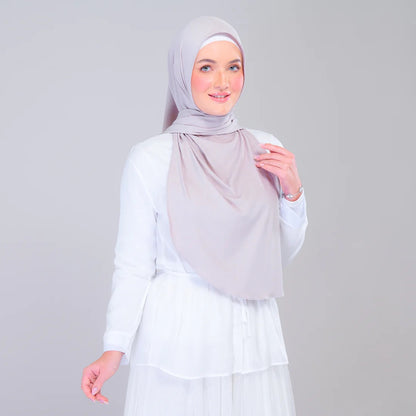 Instant Tag n' Go Shawl | Ribbed Jersey in Natural Taupe