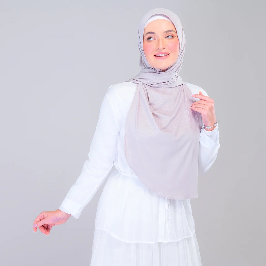 Instant Tag n' Go Shawl | Ribbed Jersey in Natural Taupe