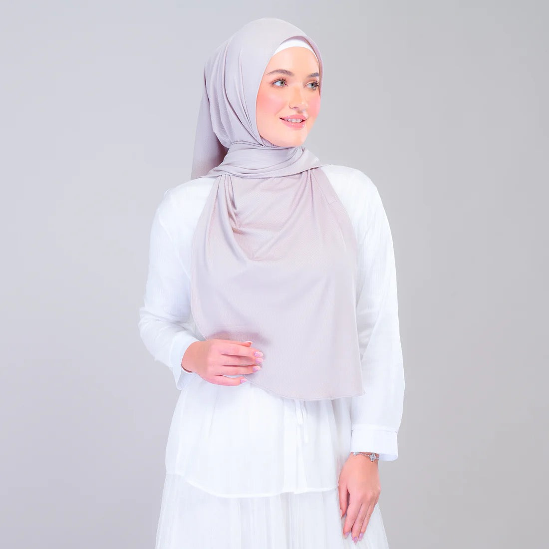 Instant Tag n' Go Shawl | Ribbed Jersey in Natural Taupe