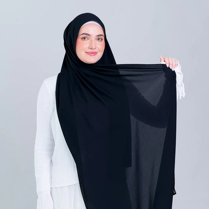 Tag n' Go Max [2M] | Premium Korean Chiffon in Pitch Black