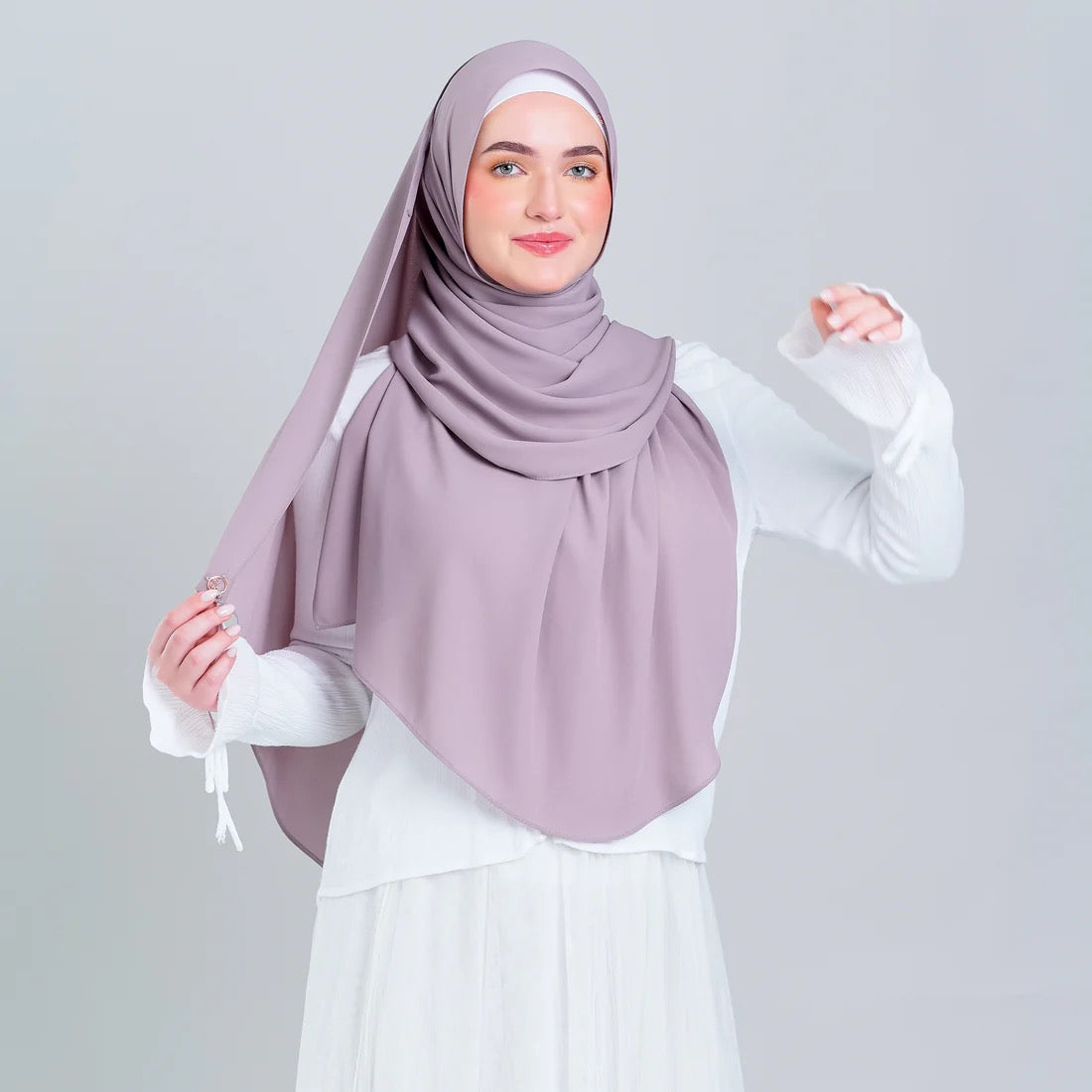 Tag n' Go Max [2M] | Premium Korean Chiffon in Ash Taupe