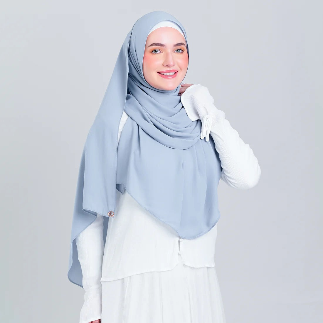 Tag n' Go Max [2M] | Premium Korean Chiffon in Powder Blue