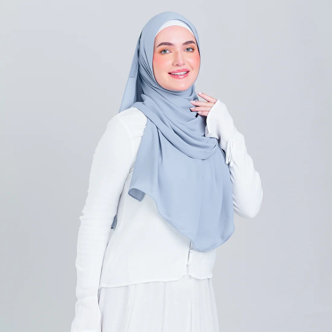 Tag n' Go Max [2M] | Premium Korean Chiffon in Powder Blue